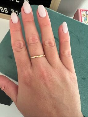 Chansuttpearls Thin Sparkle Ring